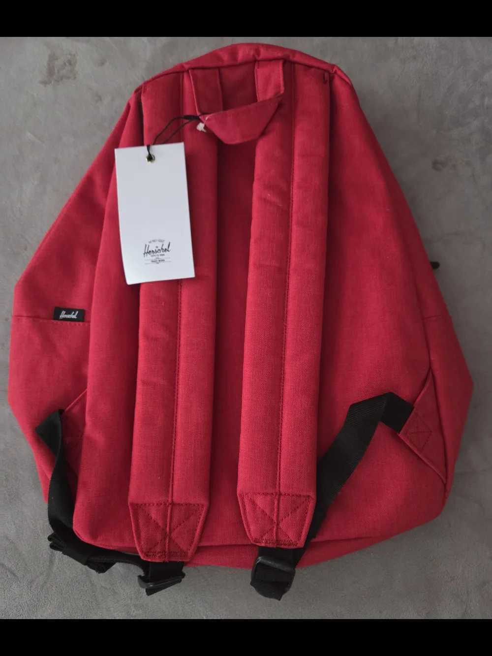 HERSCHEL SUPPLY CO SETTLEMENT STANDARD RED COMFORTABLE DURABLE BACKPACK BAG 23L